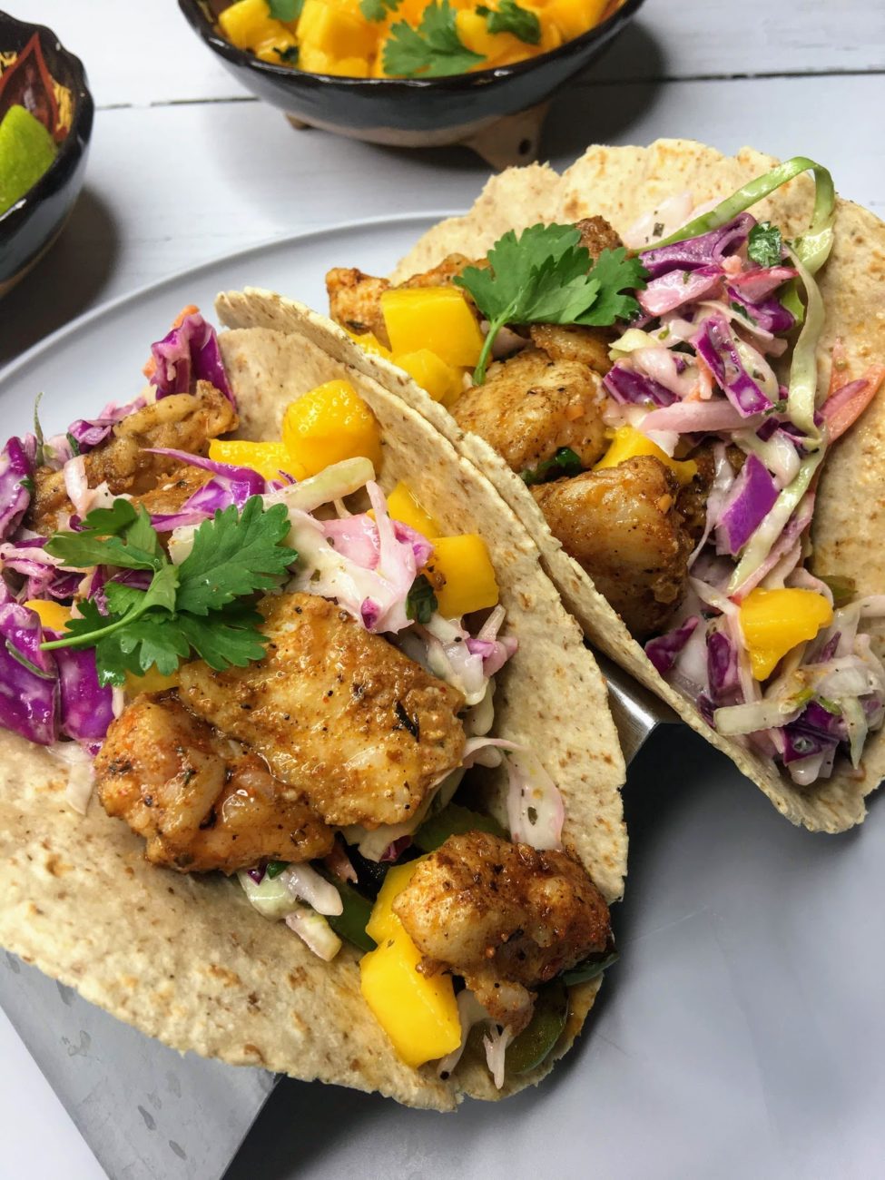Cajun Gator Tacos & Wraps w/ Mango Avocado Ranch Slaw SOLTO